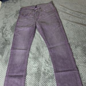 True Religion Purple Straight Ricky Jeans